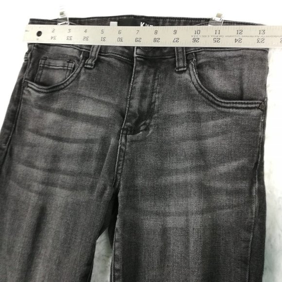Kut From the Kloth Womens Jeans Connie Skinny Ankle Denim Black Wash Raw Hem 0 - Picture 6 of 11